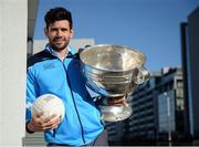 18 October 2016; AIG Insurance, proud sponsor of Dublin GAA, held a reception at its offices today to mark the Dublin football team’s All-Ireland success. Pictured is Cian O'Sullivan of Dublin with the Sam Maguire cup. For more information about AIG Insurance’s products and services go to www.aig.ie or call 1890 50 27 27. AIG Offices in North Wall Quay, Dublin. Photo by Cody Glenn/Sportsfile