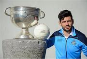 18 October 2016; AIG Insurance, proud sponsor of Dublin GAA, held a reception at its offices today to mark the Dublin football team’s All-Ireland success. Pictured is Cian O'Sullivan of Dublin with the Sam Maguire cup. For more information about AIG Insurance’s products and services go to www.aig.ie or call 1890 50 27 27. AIG Offices in North Wall Quay, Dublin. Photo by Cody Glenn/Sportsfile