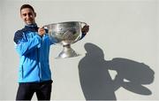 18 October 2016; AIG Insurance, proud sponsor of Dublin GAA, held a reception at its offices today to mark the Dublin football team’s All-Ireland success. Pictured is James McCarthy of Dublin with the Sam Maguire cup. For more information about AIG Insurance’s products and services go to www.aig.ie or call 1890 50 27 27. AIG Offices in North Wall Quay, Dublin. Photo by Cody Glenn/Sportsfile