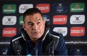 19 October 2016; Connacht head coach Pat Lam head during a squad press conference at The Sportsground in Galway. Photo by Matt Browne/Sportsfile