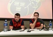 19 October 2016; Munster director of rugby Rassie Erasmus and captain Peter O'Mahony during a press conference at The Munster Rugby High Performance Centre at the University of Limerick in Limerick. Photo by Diarmuid Greene/Sportsfile