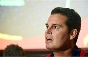19 October 2016; Munster director of rugby Rassie Erasmus during a press conference at University of Limerick in Limerick. Photo by Diarmuid Greene/Sportsfile