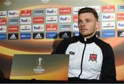 19 October 2016; Andy Boyle of Dundalk during a press conference at Tallaght Stadium in Tallaght, Co Dublin. Photo by David Maher/Sportsfile