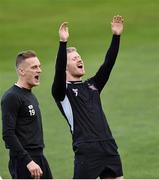19 October 2016; Daryl Horgan and Dean Shiels of Dundalk during squad training at Tallaght Stadium in Tallaght, Co Dublin. Photo by David Maher/Sportsfile