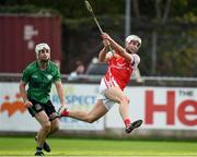 16 October 2016; Darragh O'Connell of Cuala gets past Barry Aird of Lucan Sarsfields and shoots on net during the Dublin County Senior Club Hurling Championship Semi-Finals game between Cuala and Lucan Sarsfields at Parnell Park in Dublin. Photo by Cody Glenn/Sportsfile