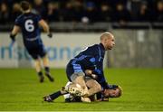 19 October 2016; Paul Cunningham of St Jude's tussles with Mark Vaughan of Kilmacud Crokes during the Dublin County Senior Club Football Championship Quarter-Final match between St Jude's and Kilmacud Crokes at Parnell Park in Dublin. Photo by Piaras Ó Mídheach/Sportsfile