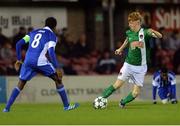 19 October 2016; Alec Byrne of Cork City in action against Omar Jama of HJK Helsinki during the UEFA Youth League match between Cork City and HJK Helsinki at Turner's Cross in Cork. Photo by Eóin Noonan/Sportsfile