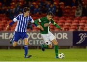 19 October 2016; Cian Coleman of Cork City in action against Aapo Halme of HJK Helsinki during the UEFA Youth League match between Cork City and HJK Helsinki at Turner's Cross in Cork. Photo by Eóin Noonan/Sportsfile