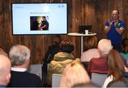 19 October 2016; Marcus O'Buachalla, Leinster Rugby Media and Communication Manager, speaks at a Leinster PRO Seminar at The Bank of Ireland in Montrose, Dublin. Photo by Cody Glenn/Sportsfile