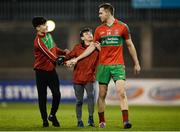 20 October 2016; Dean Rock of Ballymun Kickhams is congratulated by young fans Mark Leonard, age 14, left, and David Leonard, age 11, centre, both from Glasnevin, Co Dublin, after the Dublin County Senior Club Football Championship Quarter-Final match between Ballymun Kickhams and Raheny at Parnell Park in Dublin. Photo by Sam Barnes/Sportsfile