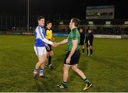 20 October 2016; Diarmuid Connolly of St Vincent's shakes hands with Dan Gallaher of Lucan Sarsfields ahead of the Dublin County Senior Club Football Championship Quarter-Final match between St Vincent's and Lucan Sarsfields at Parnell Park in Dublin. Photo by Sam Barnes/Sportsfile