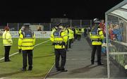 28 February 2011; A general view of security at the game. Setanta Sports Cup, First Round, Second Leg, Dundalk v Linfield, Oriel Park, Dundalk, Co. Louth. Photo by Sportsfile