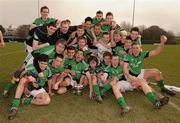 5 March 2011; IT Blanchardstown celebrate with the cup after the gamei. Corn na Mac Léinn Final, IT Blanchardstown v Mater Dei, New GAA, UCD, Belfield, Dublin. Photo by Sportsfile