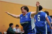 5 March 2011; Louise Coleman, Waterford Special Olympics Clubs, celebrates her side's victory over Shooting Stars. Special Olympics Ireland National Basketball Cup, Loughlinstown Leisure Centre, Dun Laoghaire, Co. Dublin. Picture credit: Stephen McCarthy / SPORTSFILE