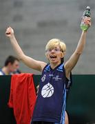 5 March 2011; Nicola McIntyre, North West Special Olympics Clubs, celebrates one of her side's scores from the bench during their game against Palmerstown Wildcats. Special Olympics Ireland National Basketball Cup, Loughlinstown Leisure Centre, Dun Laoghaire, Co. Dublin. Picture credit: Stephen McCarthy / SPORTSFILE