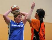 5 March 2011; Maria Brennan, Waterford Special Olympics Clubs, in action against Rachel Bannon, Killester. Special Olympics Ireland National Basketball Cup, Loughlinstown Leisure Centre, Dun Laoghaire, Co. Dublin. Picture credit: Stephen McCarthy / SPORTSFILE