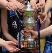 5 March 2011; Players get their hands on the Men's Superleague National Cup. Special Olympics Ireland National Basketball Cup, Loughlinstown Leisure Centre, Dun Laoghaire, Co. Dublin. Picture credit: Stephen McCarthy / SPORTSFILE