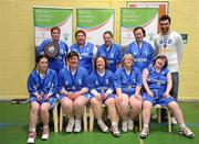 5 March 2011; The Waterford team, back row, from left, Louise Coleman, Claire Fitzgerald, Aoife Barry, Caroline Power and Conor Meany, member of the Men's Superleague National Cup Champions, UCD Marian, with, front row, from left, Dorothy Heffernan, Theresa Murphy, Carol Nairn, Grace Howley and Louise Coleman after winning the Ladies Plate Final. Special Olympics Ireland National Basketball Cup, Loughlinstown Leisure Centre, Dun Laoghaire, Co. Dublin. Picture credit: Stephen McCarthy / SPORTSFILE