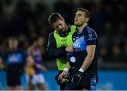 19 October 2016; Chris Guckian of St Jude's leaves the field after picking up an injury during the Dublin County Senior Club Football Championship Quarter-Final match between St Jude's and Kilmacud Crokes at Parnell Park in Dublin. Photo by Piaras Ó Mídheach/Sportsfile