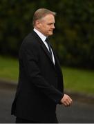 21 October 2016; Ireland head coach Joe Schmidt arrives for the funeral of Munster Rugby head coach Anthony Foley at the St. Flannan’s Church, Killaloe, Co Clare. The Shannon club man, with whom he won 5 All Ireland League titles, played 202 times for Munster and was capped for Ireland 62 times, died suddenly in Paris on November 16, 2016 at the age of 42. Photo by Stephen McCarthy/Sportsfile