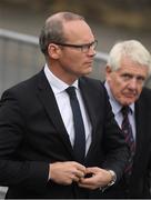 21 October 2016; Minister for Housing, Planning and Local Government Simon Coveney TD arrives for the funeral of Munster Rugby head coach Anthony Foley at the St. Flannan’s Church, Killaloe, Co Clare. The Shannon club man, with whom he won 5 All Ireland League titles, played 202 times for Munster and was capped for Ireland 62 times, died suddenly in Paris on November 16, 2016 at the age of 42. Photo by Brendan Moran/Sportsfile