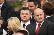 21 October 2016; Former Leinster and Ireland player Brian O'Driscoll arrives for the funeral of Munster Rugby head coach Anthony Foley at the St. Flannan’s Church, Killaloe, Co Clare. The Shannon club man, with whom he won 5 All Ireland League titles, played 202 times for Munster and was capped for Ireland 62 times, died suddenly in Paris on November 16, 2016 at the age of 42. Photo by Stephen McCarthy/Sportsfile