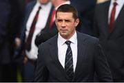 21 October 2016; Former Munster player Alan Quinlan arrives for the funeral of Munster Rugby head coach Anthony Foley at the St. Flannan’s Church, Killaloe, Co Clare. The Shannon club man, with whom he won 5 All Ireland League titles, played 202 times for Munster and was capped for Ireland 62 times, died suddenly in Paris on November 16, 2016 at the age of 42. Photo by Stephen McCarthy/Sportsfile
