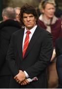 21 October 2016; Former Munster and Ireland player Donncha O'Callaghan arrives for the funeral of Munster Rugby head coach Anthony Foley at the St. Flannan’s Church, Killaloe, Co Clare. The Shannon club man, with whom he won 5 All Ireland League titles, played 202 times for Munster and was capped for Ireland 62 times, died suddenly in Paris on November 16, 2016 at the age of 42. Photo by Stephen McCarthy/Sportsfile