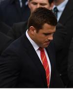 21 October 2016; Munster player CJ Stander arrives for the funeral of Munster Rugby head coach Anthony Foley at the St. Flannan’s Church, Killaloe, Co Clare. The Shannon club man, with whom he won 5 All Ireland League titles, played 202 times for Munster and was capped for Ireland 62 times, died suddenly in Paris on November 16, 2016 at the age of 42. Photo by Stephen McCarthy/Sportsfile