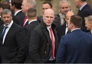 21 October 2016; Former Muster and Ireland player Paul O'Connell arrives for the funeral of Munster Rugby head coach Anthony Foley at the St. Flannan’s Church, Killaloe, Co Clare. The Shannon club man, with whom he won 5 All Ireland League titles, played 202 times for Munster and was capped for Ireland 62 times, died suddenly in Paris on November 16, 2016 at the age of 42. Photo by Brendan Moran/Sportsfile