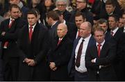 21 October 2016; Former Munster players, including David Wallace, Peter Stringer, Frank Sheehan and Anthony Horgan, during the funeral of Munster Rugby head coach Anthony Foley at the St. Flannan’s Church, Killaloe, Co Clare. The Shannon club man, with whom he won 5 All Ireland League titles, played 202 times for Munster and was capped for Ireland 62 times, died suddenly in Paris on November 16, 2016 at the age of 42. Photo by Brendan Moran/Sportsfile