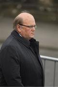 21 October 2016; Minister for Finance Michael Noonan, T.D., arrives for the funeral of Munster Rugby head coach Anthony Foley at the St. Flannan’s Church, Killaloe, Co Clare. The Shannon club man, with whom he won 5 All Ireland League titles, played 202 times for Munster and was capped for Ireland 62 times, died suddenly in Paris on November 16, 2016 at the age of 42. Photo by Brendan Moran/Sportsfile