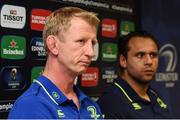 21 October 2016; Leinster head coach Leo Cullen and team captain Isa Nacewa during a press conference at Leinster Rugby HQ in UCD, Belfield, Dublin. Photo by Matt Browne/Sportsfile
