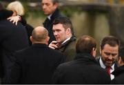 21 October 2016; Munster captain Peter O'Mahony arrives for the funeral of Munster Rugby head coach Anthony Foley at the St. Flannan’s Church, Killaloe, Co Clare. The Shannon club man, with whom he won 5 All Ireland League titles, played 202 times for Munster and was capped for Ireland 62 times, died suddenly in Paris on November 16, 2016 at the age of 42. Photo by Stephen McCarthy/Sportsfile
