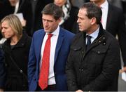 21 October 2016; Former Munster players Ronan O'Gara, left, and Tom Tierney arrive for the funeral of Munster Rugby head coach Anthony Foley at the St. Flannan’s Church, Killaloe, Co Clare. The Shannon club man, with whom he won 5 All Ireland League titles, played 202 times for Munster and was capped for Ireland 62 times, died suddenly in Paris on November 16, 2016 at the age of 42. Photo by Stephen McCarthy/Sportsfile