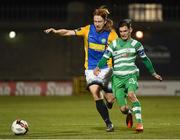 21 October 2016; Trevor Clarke of Shamrock Rovers in action against Hugh Douglas of Bray Wanderers during the SSE Airtricity League Premier Division game between Shamrock Rovers and Bray Wanderers at Tallaght Stadium in Tallaght, Co. Dublin. Photo by David Maher/Sportsfile