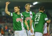 21 October 2016; Steven Beattie of Cork City celebrates after scoring his side's third goal during the SSE Airtricity League Premier Division game between Cork City and Patrick's Athletic at Turners Cross in Cork. Photo by Eóin Noonan/Sportsfile