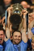 21 October 2016; Killyclogher captain Martin Swift lifts the cup following the Tyrone County Senior Club Football Championship Final Replay game between Killyclogher and Coalisland at Healy Park in Omagh, Co Tyrone. Photo by Sportsfile