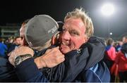 21 October 2016; Killyclogher manager Dominic Corrigan celebrates after the Tyrone County Senior Club Football Championship Final Replay game between Killyclogher and Coalisland at Healy Park in Omagh, Co Tyrone. Photo by Sportsfile