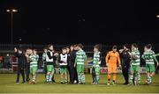 21 October 2016; Stephen Bradley, far left, caretaker manager of Shamrock Rovers with players at the end of the SSE Airtricity League Premier Division game between Shamrock Rovers and Bray Wanderers at Tallaght Stadium in Tallaght, Co. Dublin. Photo by David Maher/Sportsfile