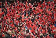 22 October 2016; Munster supporters wave their flags ahead of the European Rugby Champions Cup Pool 1 Round 2 match between Munster and Glasgow Warriors at Thomond Park in Limerick. Photo by Brendan Moran/Sportsfile