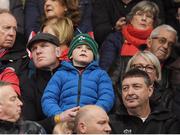 22 October 2016; Former Munster and Ireland player Paul O'Connell, left centre, with his son Paddy ahead the European Rugby Champions Cup Pool 1 Round 2 match between Munster and Glasgow Warriors at Thomond Park in Limerick. Photo by Brendan Moran/Sportsfile