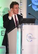 22 October 2016; Prof. Niall Moyna, DCU, delivers the keynote address during the 2016 GAA Health & Wellbeing Conference at Croke Park in Dublin. Photo by Cody Glenn/Sportsfile
