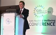 22 October 2016; Prof. Niall Moyna, DCU, delivers the keynote address during the 2016 GAA Health & Wellbeing Conference at Croke Park in Dublin. Photo by Cody Glenn/Sportsfile