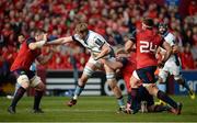 22 October 2016; Jonny Gray of Glasgow Warriors is tackled by Peter O'Mahony, left, and John Ryan of Munster during the European Rugby Champions Cup Pool 1 Round 2 match between Munster and Glasgow Warriors at Thomond Park in Limerick. Photo by Seb Daly/Sportsfile