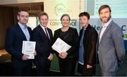 22 October 2016; Pictured from left are, Ciaran McLaughlin, Chairman of the GAA National Health and Wellness Committee, keynote speaker Prof. Niall Moyna, DCU, Minister of State for Health Promotion Marcella Corcoran-Kennedy T.D., Biddy O'Neill, Healthy Ireland, and Colin Regan, GAA Comunity and Health Manager, during the 2016 GAA Health & Wellbeing Conference at Croke Park in Dublin. Photo by Cody Glenn/Sportsfile