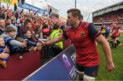 22 October 2016; CJ Stander of Munster, with young players from Shannon RFC, after after the European Rugby Champions Cup Pool 1 Round 2 match between Munster and Glasgow Warriors at Thomond Park in Limerick. Photo by Brendan Moran/Sportsfile