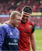 22 October 2016; Keith Earls of Munster is consoled by team-mate Billy Holland after the European Rugby Champions Cup Pool 1 Round 2 match between Munster and Glasgow Warriors at Thomond Park in Limerick. Photo by Diarmuid Greene/Sportsfile