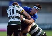 22 October 2016; Tom Daly of Leinster A is tackled by David Williams ,11, and Kieran Stevens of Nottingham Rugby during the British & Irish Cup Pool 4 match between Leinster A and Nottingham Rugby at Donnybrook Stadium in Donnybrook, Dublin. Photo by Matt Browne/Sportsfile