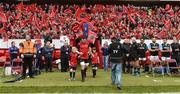 22 October 2016; Munster captain Peter O'Mahony leads his side out ahead of the European Rugby Champions Cup Pool 1 Round 2 match between Munster and Glasgow Warriors at Thomond Park in Limerick. Photo by Brendan Moran/Sportsfile